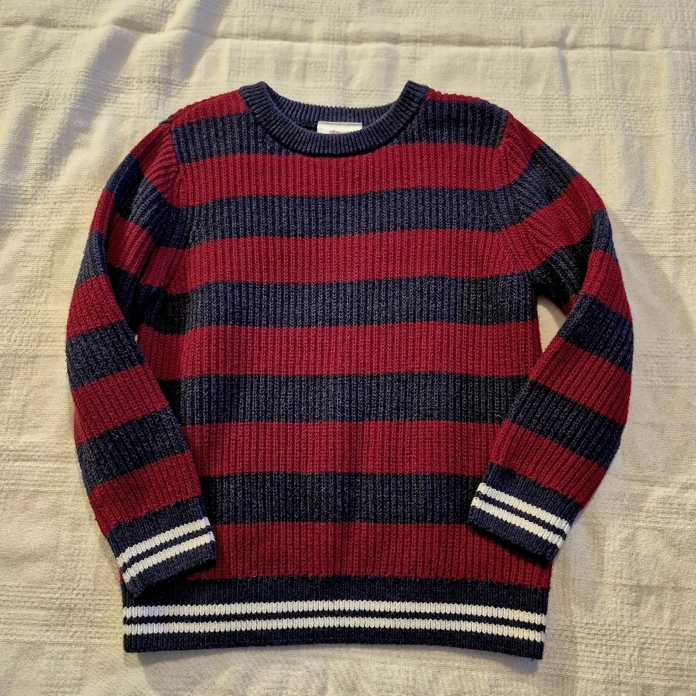 Hanna Andersson size 110 or 5 boys pullover sweater striped VGUC